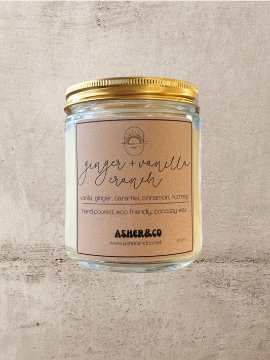ginger + vanilla crunch candle