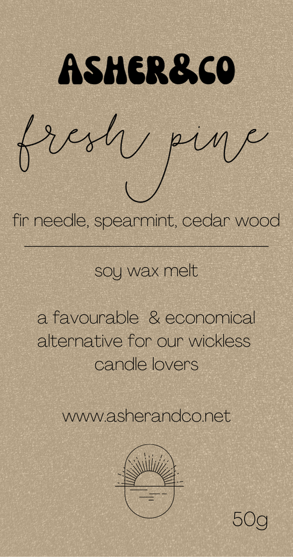 fresh pine wax melt snap bar