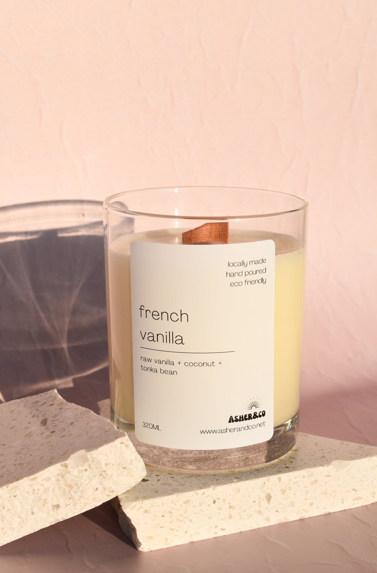 french vanilla coco + soy wax candle
