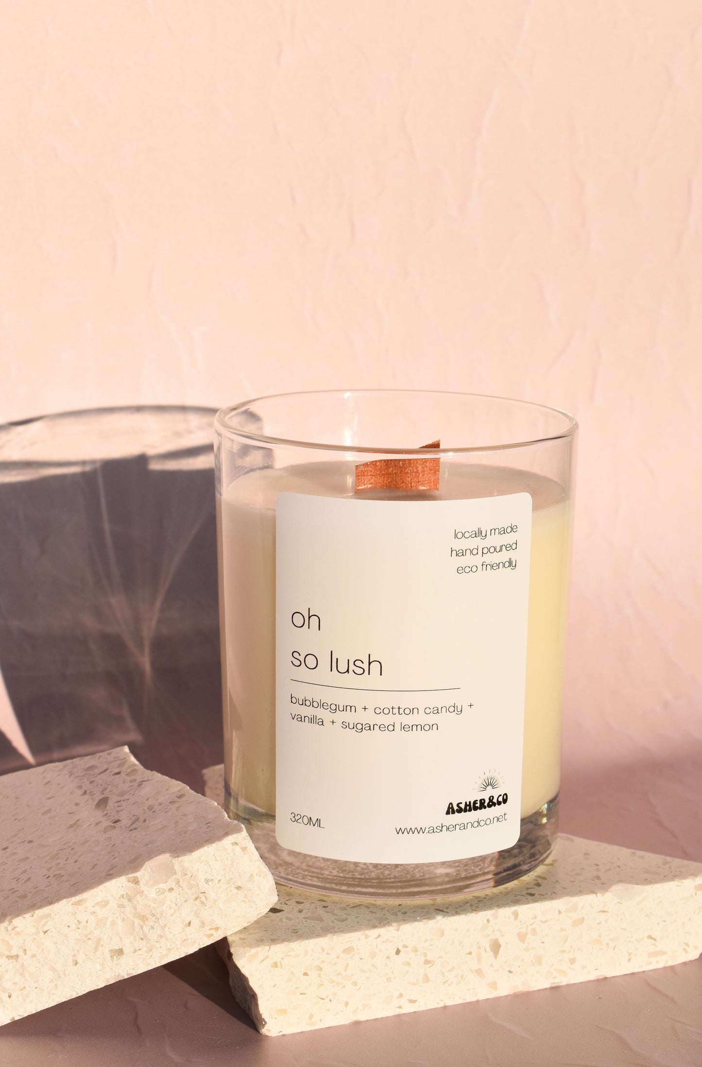 oh so lush coco + soy wax candle